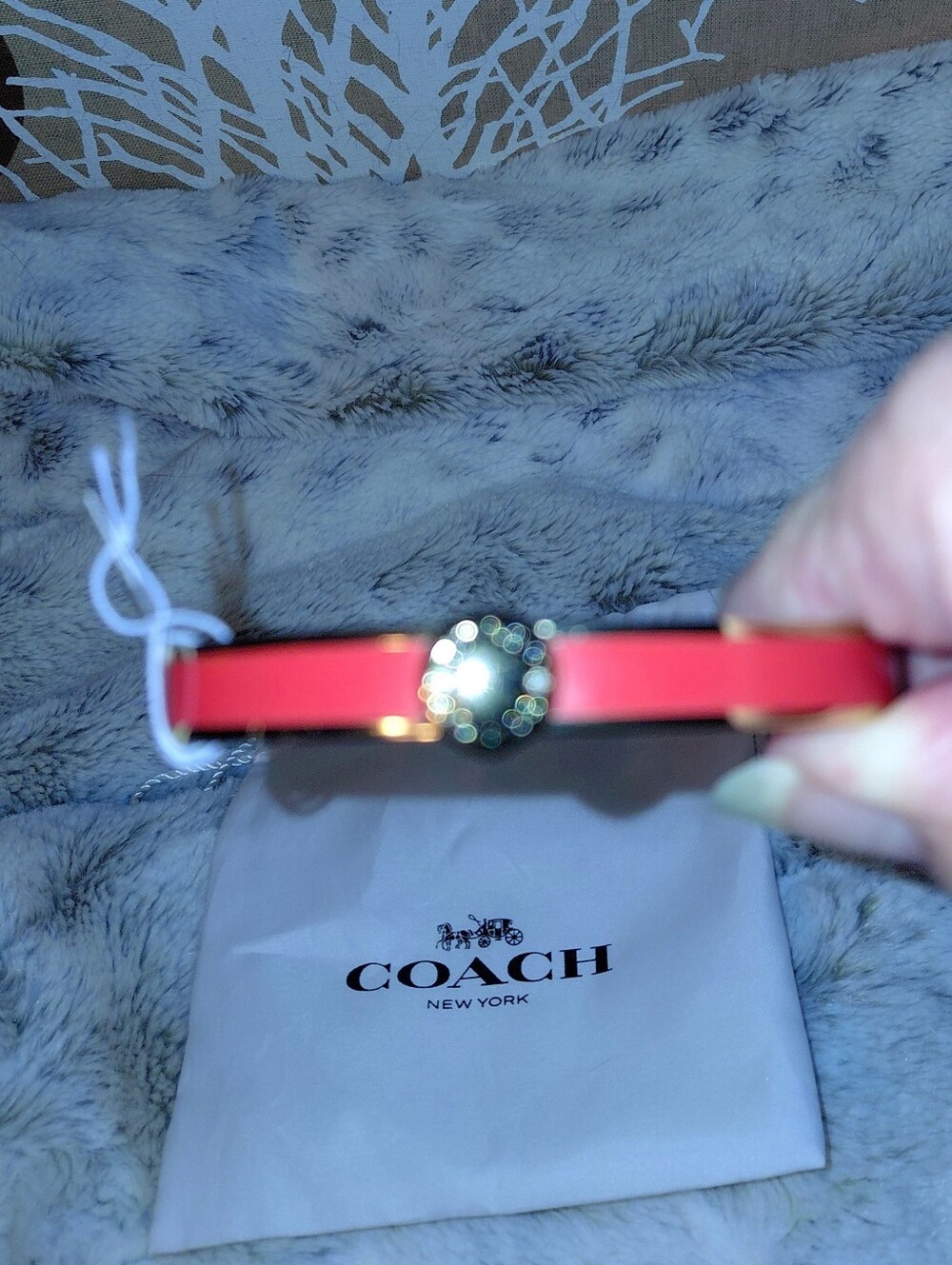 COACH Red Bracelet with Gold